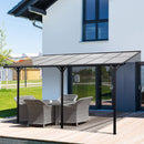 Pergola da Giardino 435x302x210 cm in Alluminio e Policarbonato Grigio-2