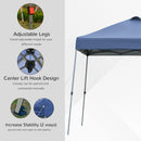 Gazebo Pieghevole da Giardino 3x3m in Metallo e Tessuto Blu-6