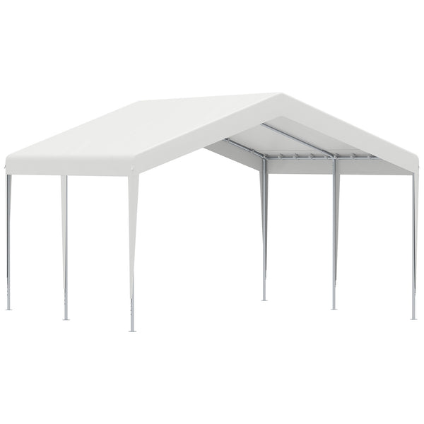 Gazebo da Giardino Garage Portatile 4x4x2,85m in tessuto PE Bianco sconto