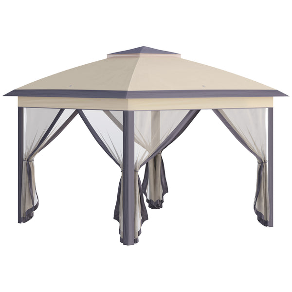 acquista Gazebo da Giardino 330x330x288 cm con Zanzariera Beige