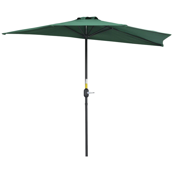 Ombrellone da Giardino 2,6x1,3x2,3 m Palo Ø38 mm Semicircolare in Alluminio Shade Verde online