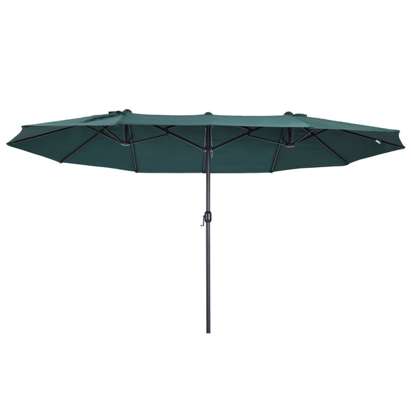 prezzo Ombrellone da Giardino 4,6x2,7 m Palo Ø48 mm Doppio Tetto Verde