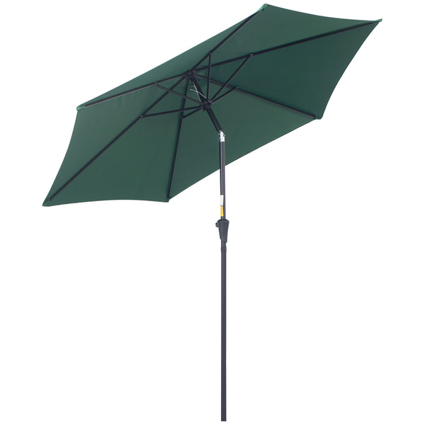 prezzo Ombrellone da Giardino Ø2.7x2.35 m Palo Ø38 mm in Alluminio Inclinabile Verde Scuro