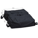 Set 2 Pezzi Base per Ombrellone da Giardino Riempibile 25 Kg Tessuto Oxford Nero 50x50x18 cm -3