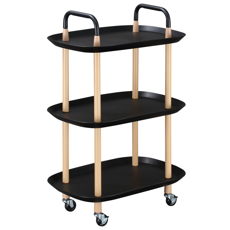 Carrello da Cucina 57,5x36,5x85 cm in Metallo e Plastica Nero e Marrone – acquista  su Giordano Shop