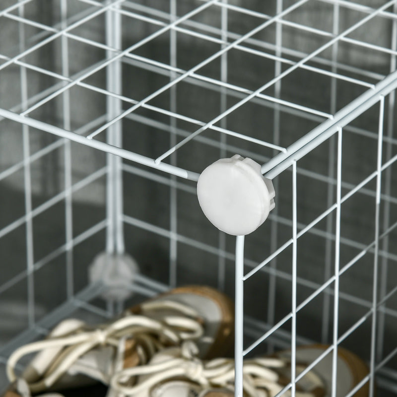 Scarpiera Modulare 94x32x94 cm 6 Cubi in Plastica e Acciaio Bianco – acquista  su Giordano Shop