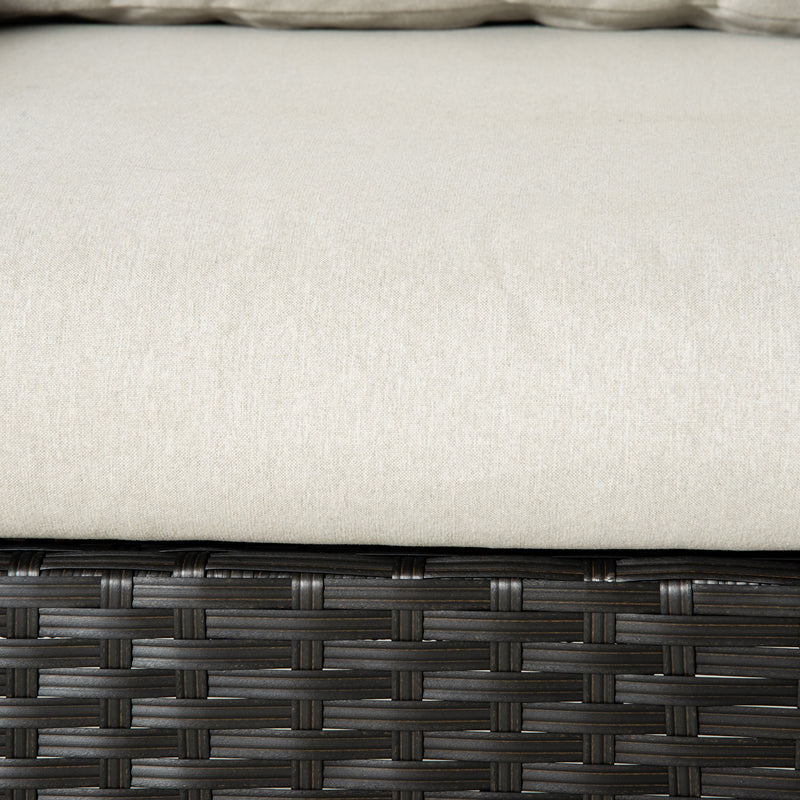 Divano 2 Posti da Giardino 132x70x74 cm in Rattan PE Marrone-7