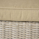 Set Salotto da Giardino Divano 2 Poltrone e Tavolino in Rattan Polietilene Kaki e Beige-8