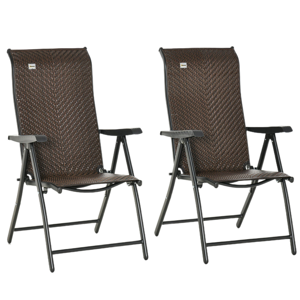 Set 2 Sedie da Giardino in Rattan Polietilene e Acciaio Rosso e Nero –  acquista su Giordano Shop