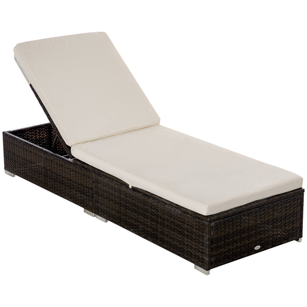 Lettino Prendisole 195x68x30 cm in Rattan Marrone online