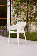 Set 6 Sedie da Giardino 61x54x79h cm Elisa Chair Bianco-9