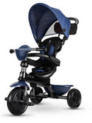 Triciclo a Spinta per Bambini con Maniglione Direzionabile Qplay Cosy Blu-1