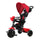 Triciclo a Spinta per Bambini con Maniglione Direzionabile Qplay Cosy Rosso
