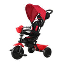 Triciclo a Spinta per Bambini con Maniglione Direzionabile Qplay Cosy Rosso-1