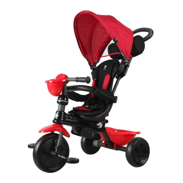 acquista Triciclo a Spinta per Bambini con Maniglione Direzionabile Qplay Cosy Rosso