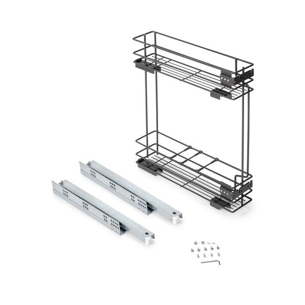 Portabottiglie Laterale Estraibile Titane con Chiusura Soft M 150 Grigio  Antracite Acciaio Emuca – acquista su Giordano Shop