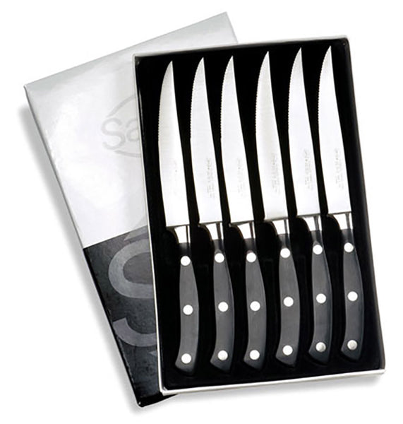 Set di Coltelli per Costata Lama 12 cm Manico Antiscivolo Sanelli Nero – acquista  su Giordano Shop