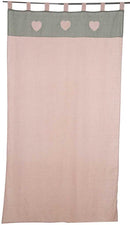 Tenda rosa decoro cuori cm 154x 260-1