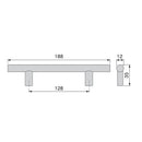 Maniglie per Mobile 12 mm Interasse 128 mm Acciaio Nichel Satinato 10 Pezzi Emuca-2