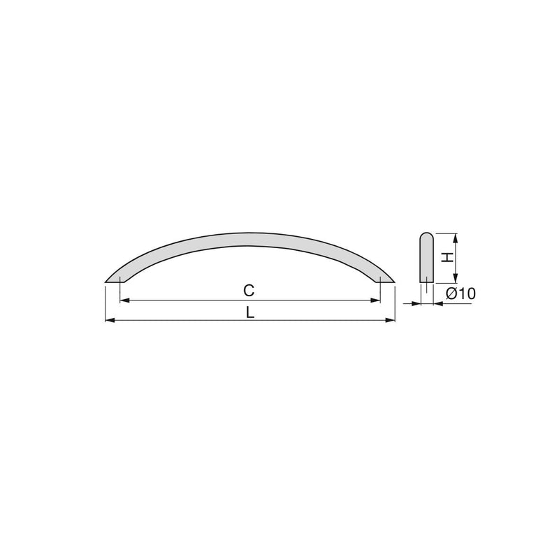 Maniglie per Mobile 10 mm Interasse 128 mm Acciaio Nichel Satinato 25 Pezzi Emuca-2