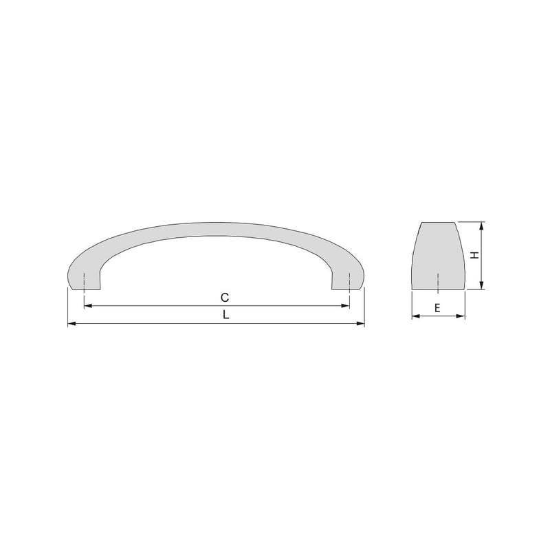 Maniglia per mobili Calgary, L166mm, interasse 160mm, Zama, Nichel satinato