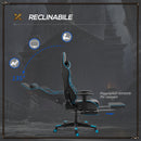 Sedia da Gaming Ergonomica 72x77x128-138 cm con Poggiapiedi in Similpelle Nero-4