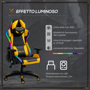 Sedia da Gaming Ergonomica 71,5x65x121-129 cm in Similpelle Multicolore-6