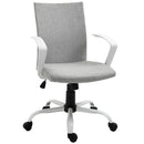 Sedia Ergonomica e Girevole da Ufficio in Tessuto Grigio 61x61x89-99 cm-1