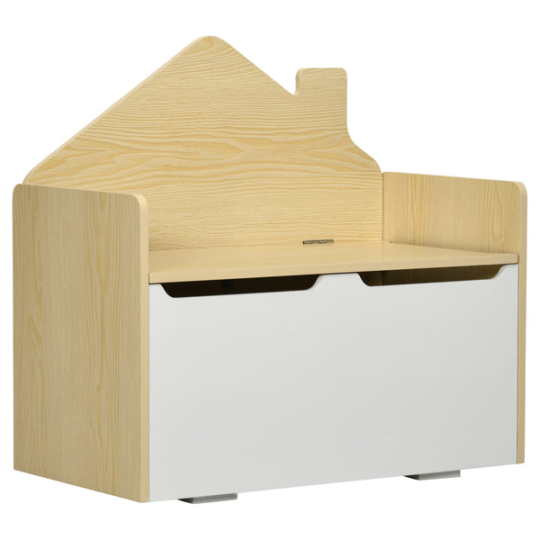 online Panca Contenitore Portagiochi per Bambini 62,5x34x61,5 cm in Legno Bianco