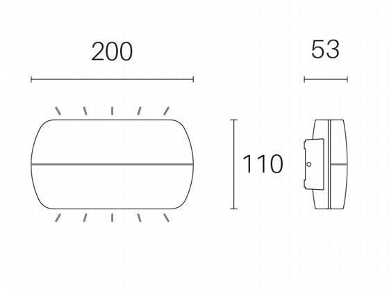 Applique da Esterno a LED 5W+5W 3000K Sovil Bianco-2