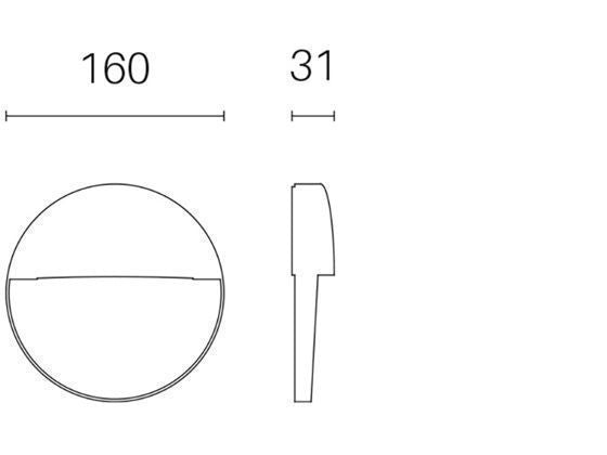 Fretto Segna Passo Tondo da Esterno a LED 6W 3000K Sovil Bianco-2