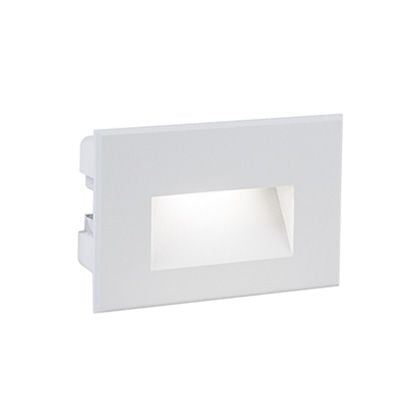 Lampada Segna Passo Rettangolare da Incasso a Parete a LED 3W 3000K Sovil Bianco-1