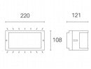 Applique da Esterno a LED 10W 3000K Sovil Marrone-2