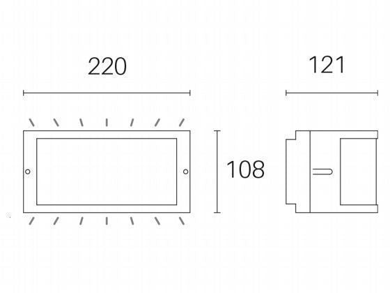 Applique da Esterno a LED 10W 3000K Sovil Marrone-2