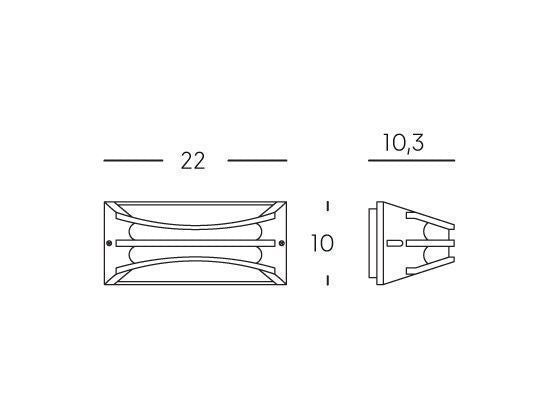 Applique da Esterno a LED 10W 4000K Sovil Marrone-2