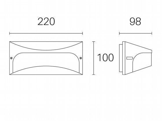 Applique da Esterno a LED 10W 4000K Sovil Bianco-2