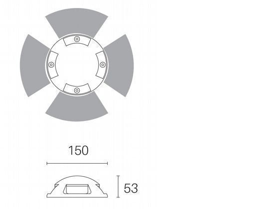 Lampada Segna Passo da Esterno a LED 9W 4000K Sovil Grigio-2