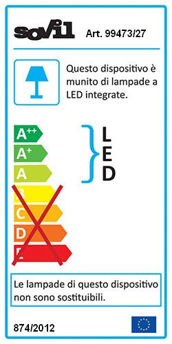 Applique da Esterno a LED 10W a Mezza Luna Sovil Petit Marrone-4