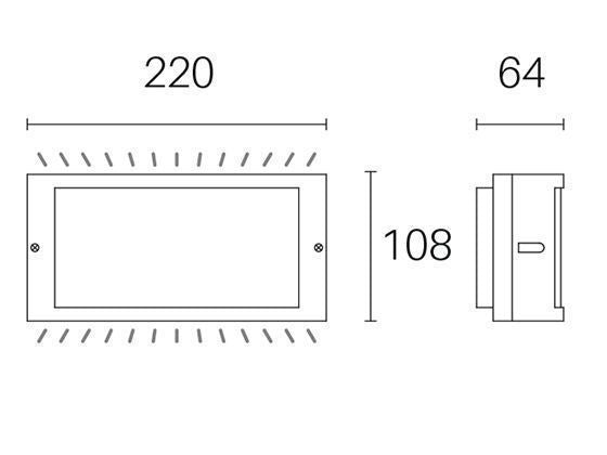 Applique da Esterno a LED 10W 4000K Sovil Marrone-2