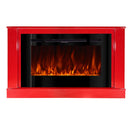 Camino Elettrico da Pavimento 72,5x121,5x30 cm Effetto Fiamma 1500W Bernard mini rosso & Adeli-10