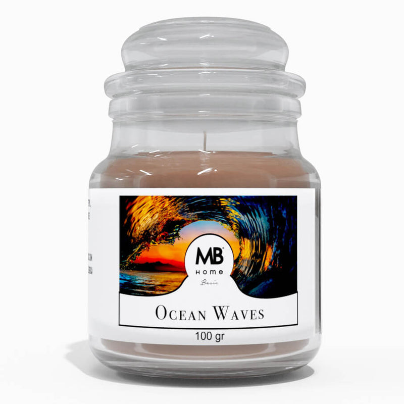 Candela Profumata 100 gr in Cera Vegetale Vasetto in Vetro Ocean Waves -1