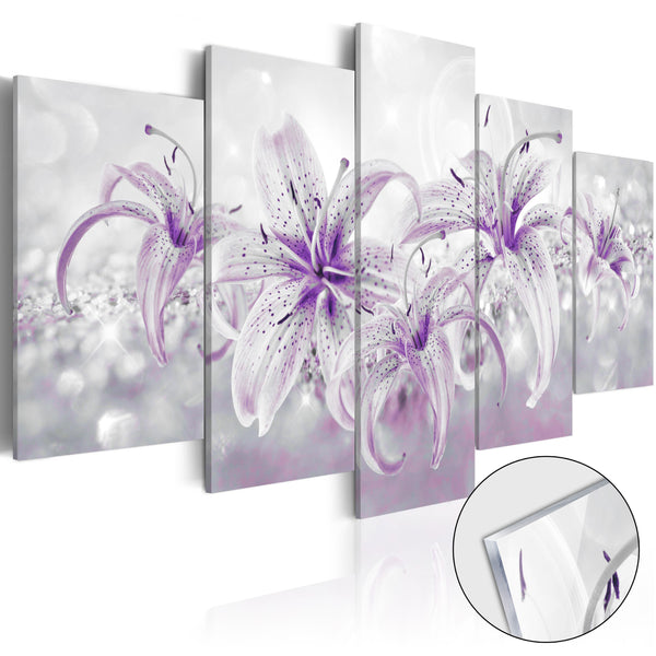 online Quadro Su Vetro Acrilico - Purple Graces 100x50cm Erroi