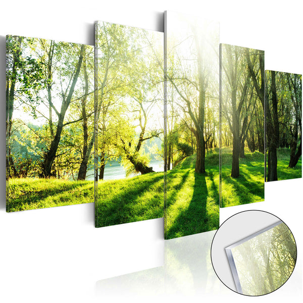 Quadro Su Vetro Acrilico - Green Glade 100x50cm Erroi online