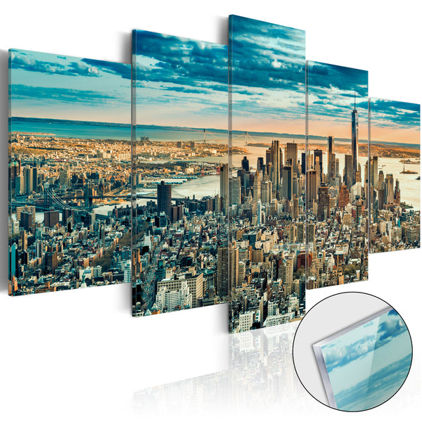 acquista Quadro Su Vetro Acrilico - Ny - Dream City 100x50cm Erroi