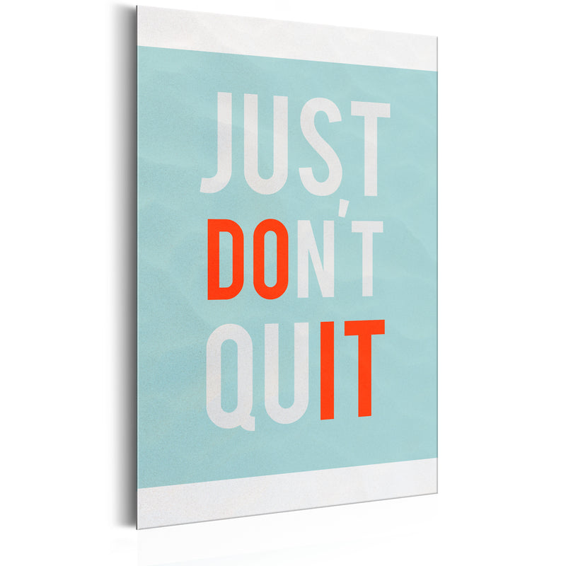 Targa In Metallo - Life Manifesto - Just Don'T Quit 31x46cm Erroi-1