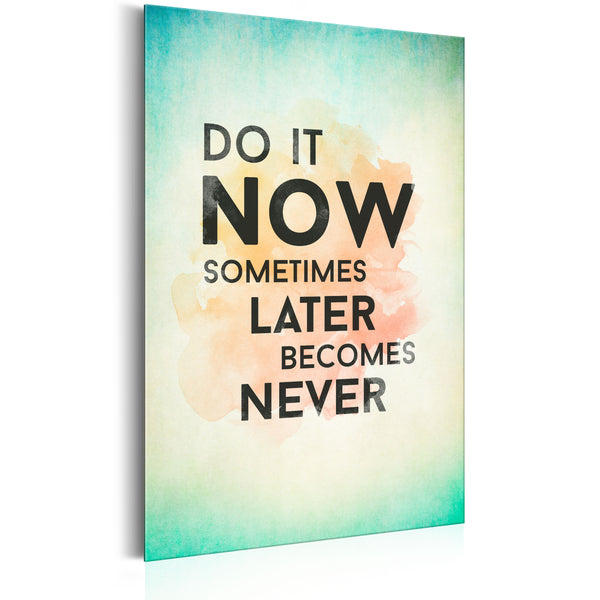 Targa In Metallo - Life Manifesto - Do It Now 31x46cm Erroi sconto