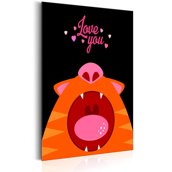 Targa In Metallo - Funny - Love You! 31x46cm Erroi sconto