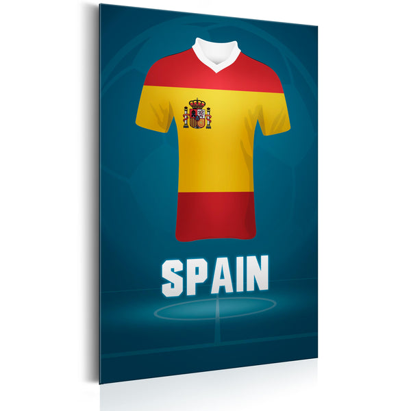 Targa In Metallo - Football - Spain 31x46cm Erroi online