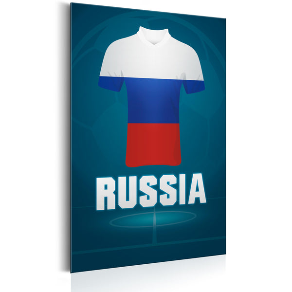 Targa In Metallo - Football - Russia 31x46cm Erroi online