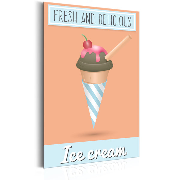 Targa In Metallo - Food - Ice Cream 31x46cm Erroi sconto